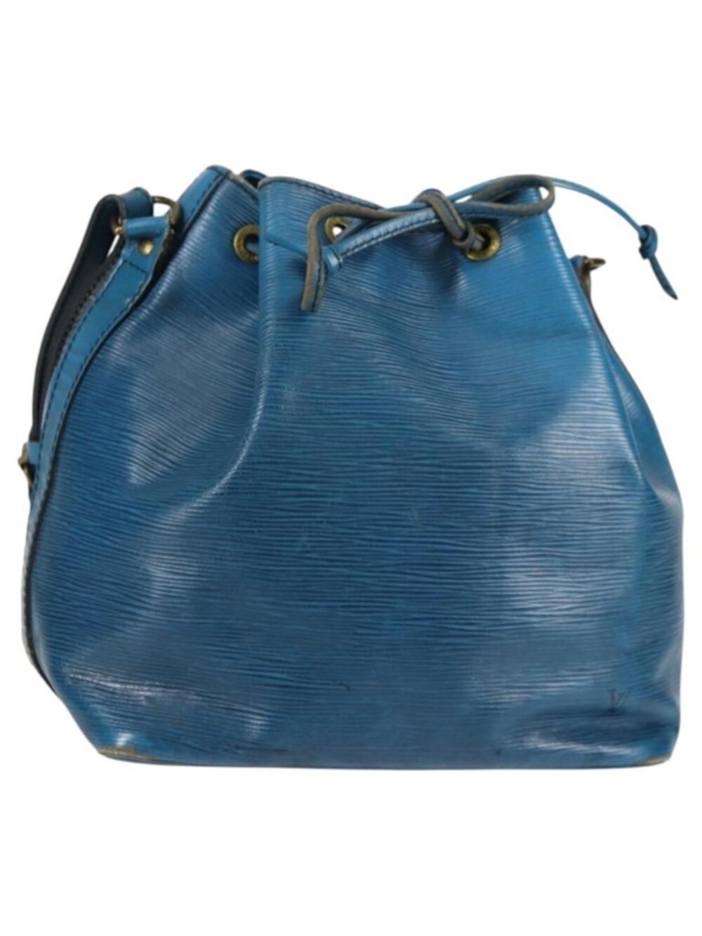 Authentic LOUIS VUITTON Epi Petit Noe Shoulder Bag Blue M44105 LV